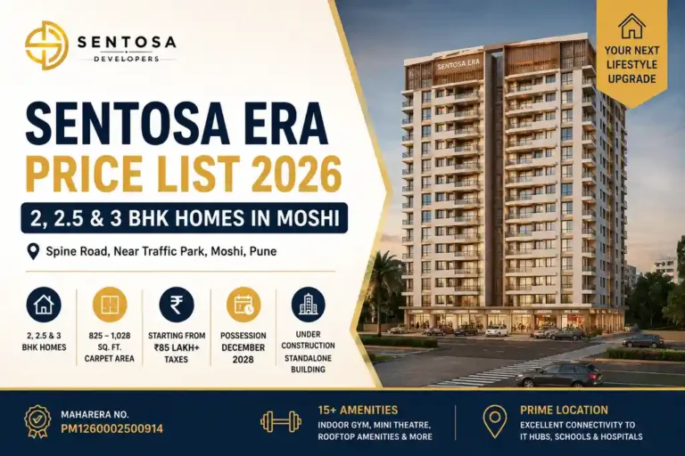 Sentosa ERA Price List 2026: 2, 2.5 & 3 BHK Starting Prices in Moshi