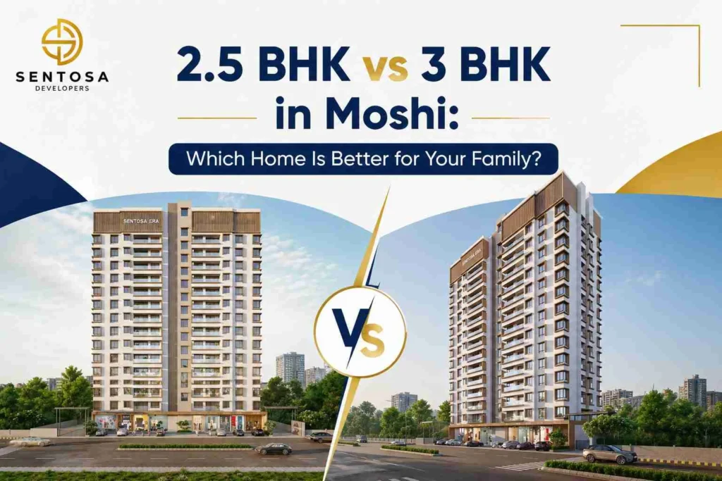 2.5 BHK vs 3 BHK in Moshi – Sentosa ERA